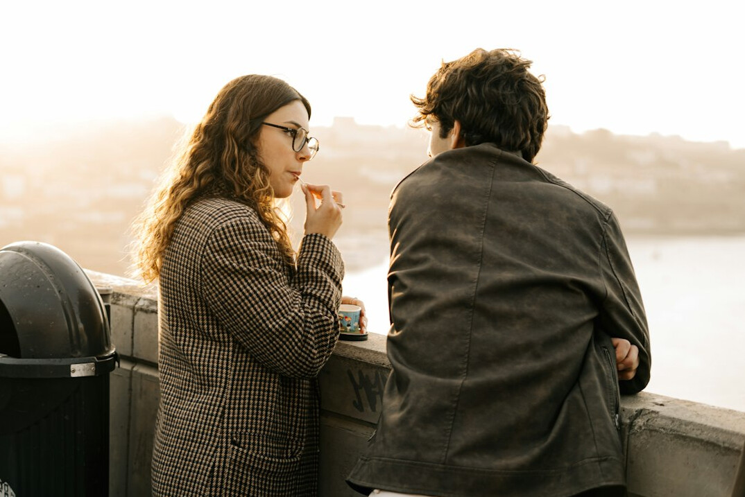 couple having deep conversation