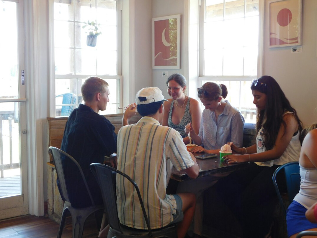 group discussion at table