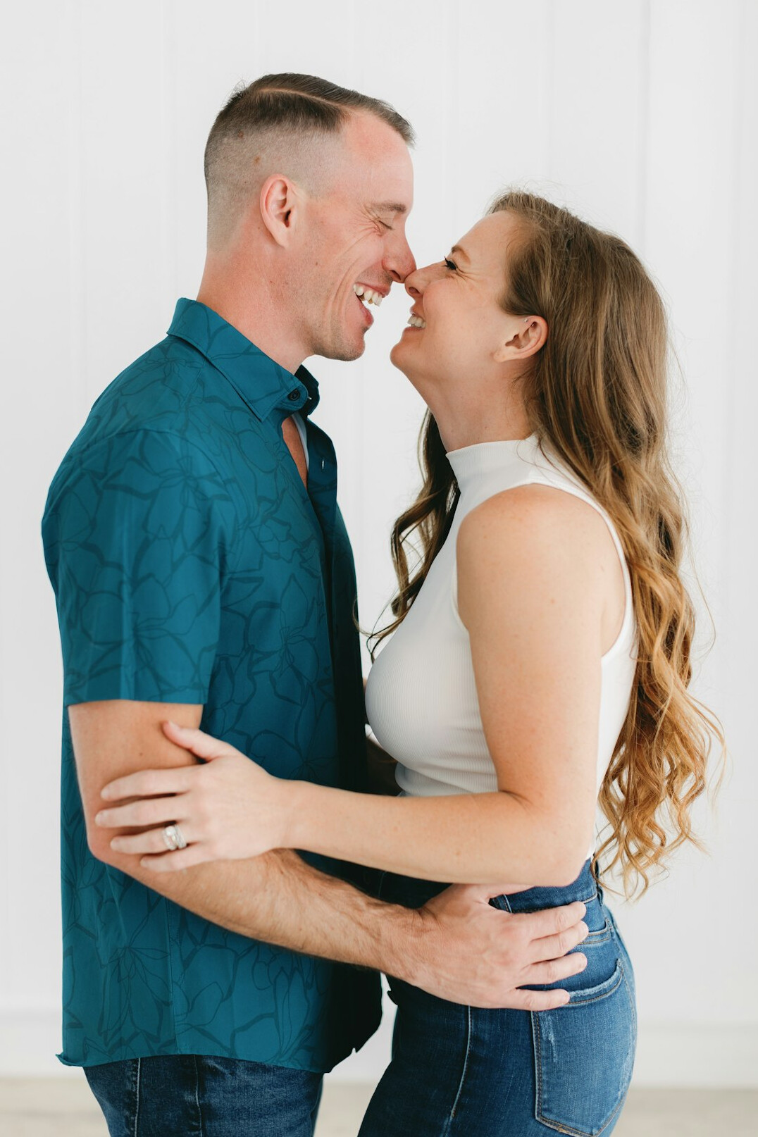 happy couple smiling together